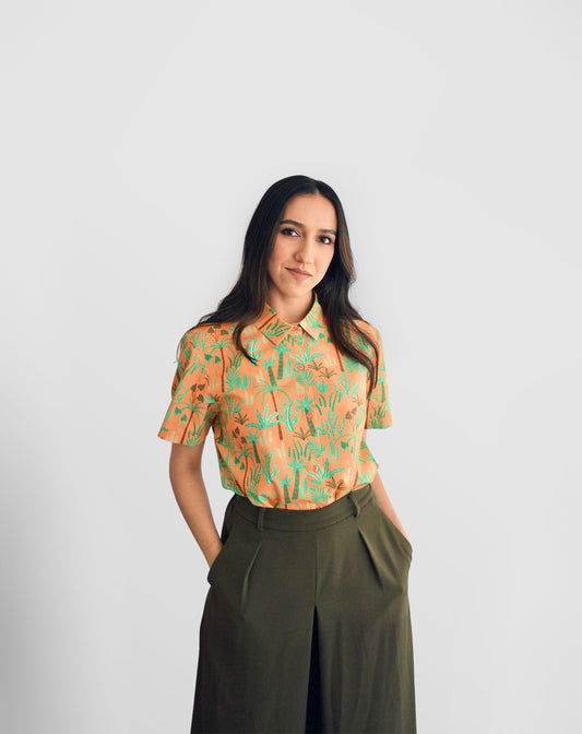 Women's Desert Plants Print Shirt