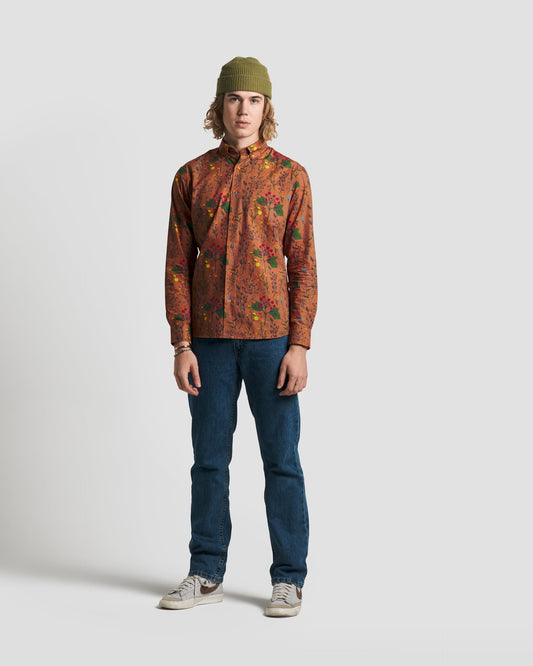 Botanic Dusk Brown Print Shirt