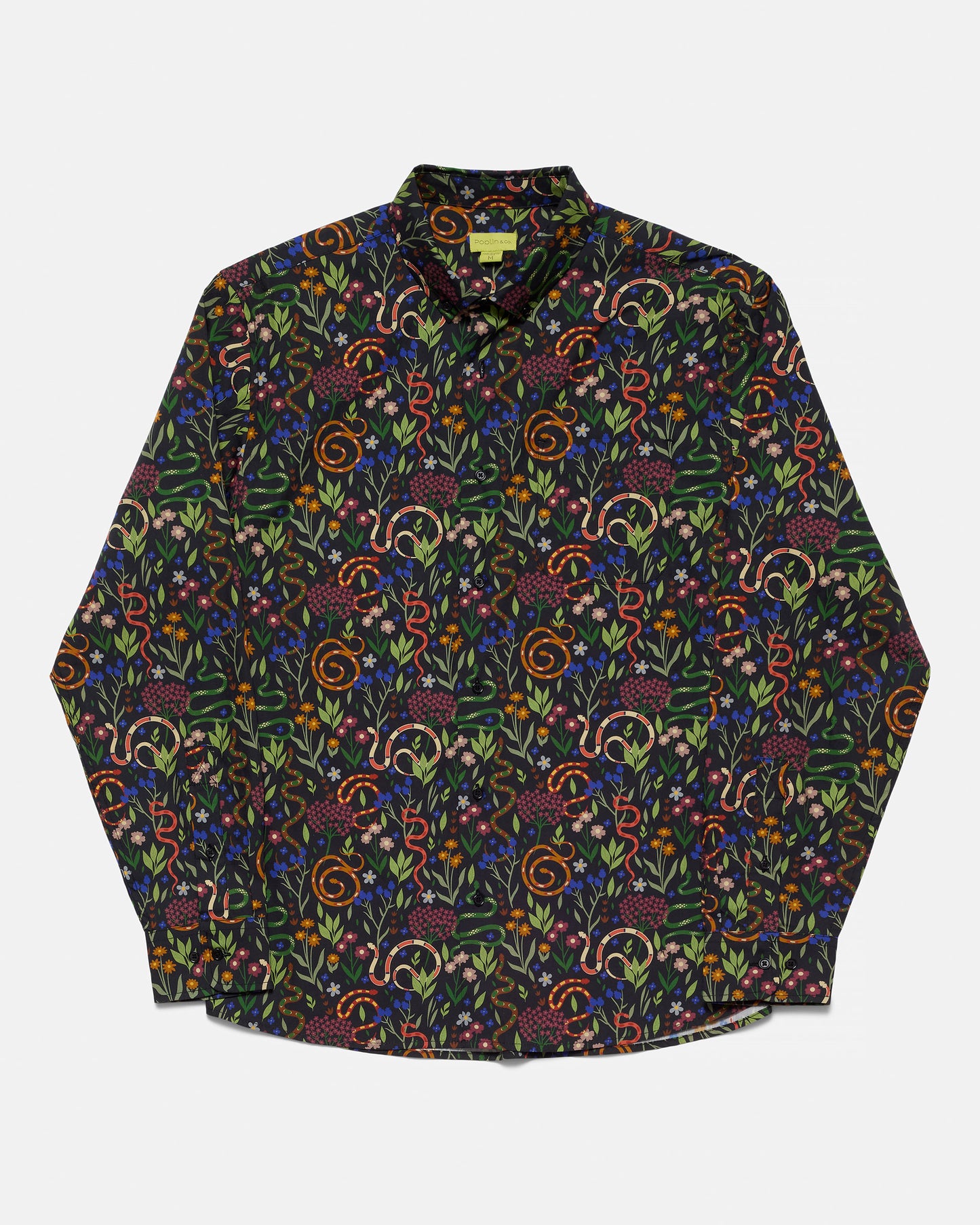 Snakes And Flowers Print Shirt