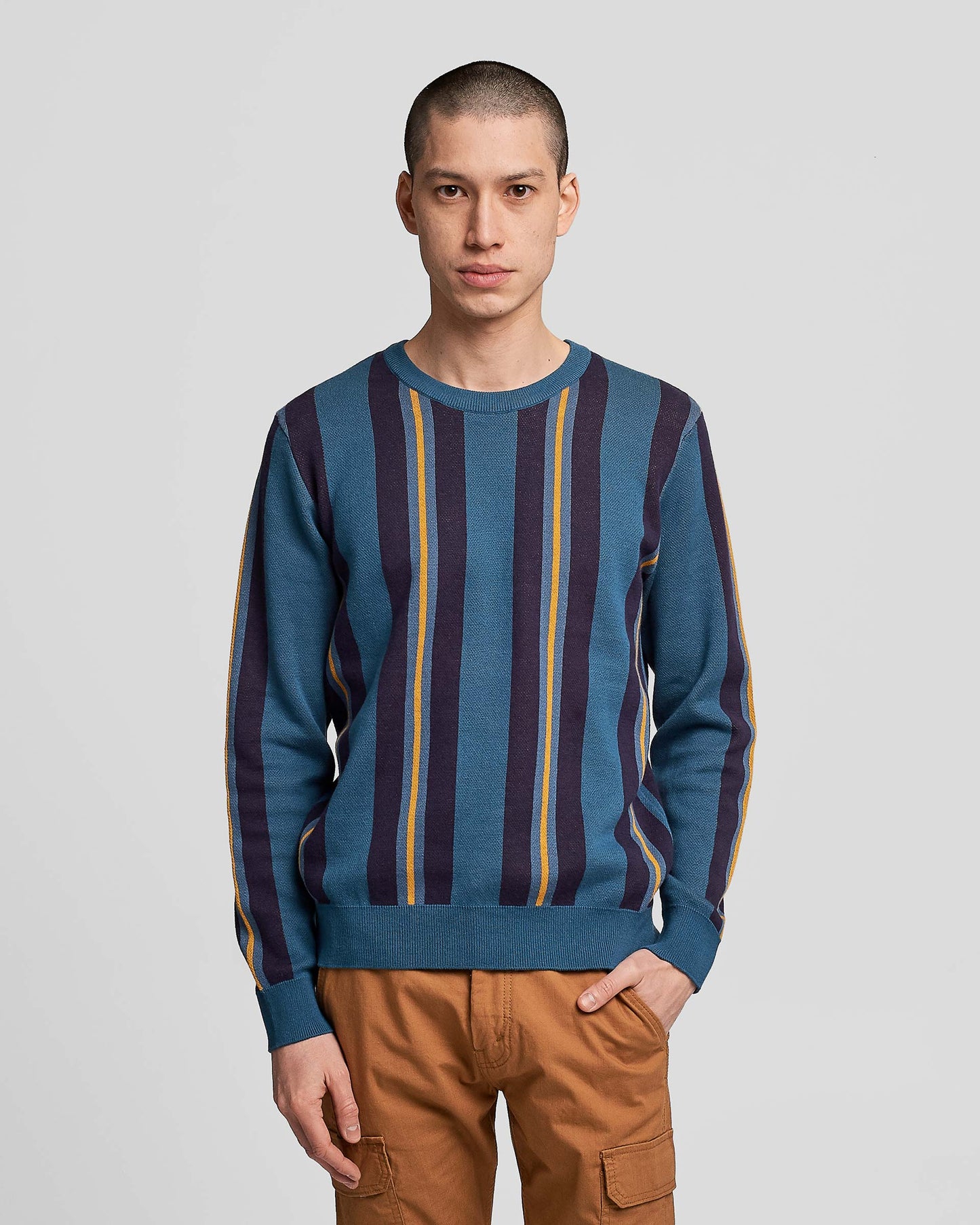 Rider Stripe Sweater > 100% BCI Cotton – Poplin & Co. Canada