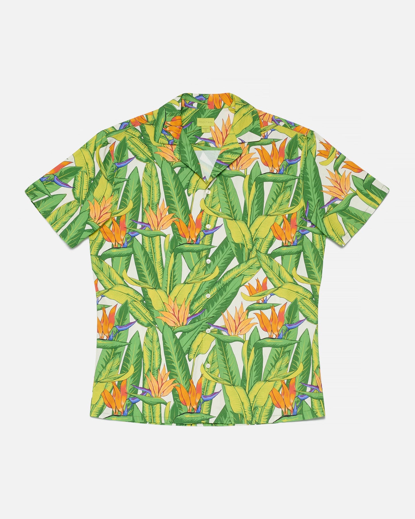 Bird Of Paradise Print Camp Shirt
